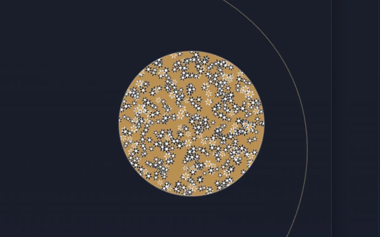 Instrumento EIT-3 Térmico: el planeta Daisyworld con margaritas claras y oscuras